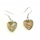 Dangle mini Heart earrings hand painted Dangle mini Heart earrings hand painted