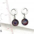 hoop stud earrings with handmade dome 12mm dangle stainless steel hoop stud earrings with handmade dome 12mm dangle stainless steel