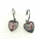 Heart Earrings with handmade domes 12mm and rounded stud