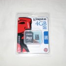 Kingston 4GB microSDHC Secure Digital Flash Card - SDC4/4GB
