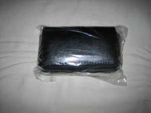 Brand New Smart Phone Black Leather Texture Horizontal Holster Carrying Case With Clip