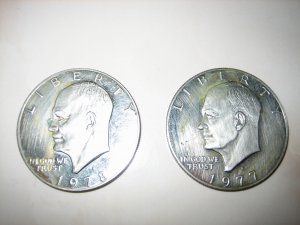 Circulated Ike Eisenhower Dollar USA Proof 1977S 1978S