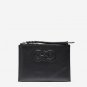 Cole Haan Small Camlin Logo Pouch - black leather, fully lined wallet RSTP $58