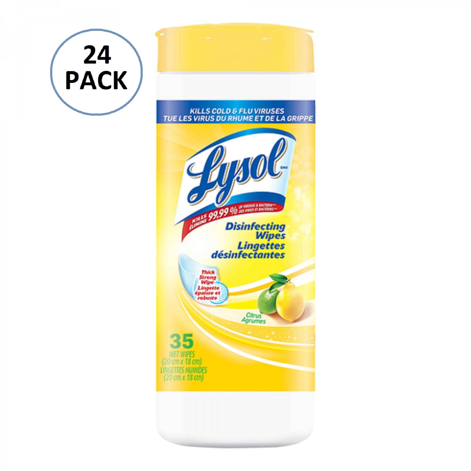 Lysol Disinfecting Wipes 24 PACK 35 Ct Each Citrus Scent   5f619972565da 504642b 