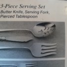 Oneida Hostess Set  Butter knife, Serving Fork & Spoon- Falkirk