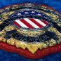 IWGP United States Championship Leather Belt Dual Plated Adult Size Replica 2mm