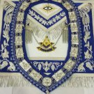MASONIC PAST MASTER APROn & COLLAr and JEWEl MATCHINg BLUe VELVEt