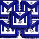 masonic regalia master mason blue apron embroidered 5pcs