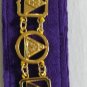 Masonic Regalia 33 Degree Purple Chain Collar+FreeCase