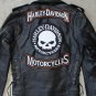 HARLEY ROCKERS WILLIE G. SKULL Jacket 3 pcs PATCH & motorcycle leather gloves