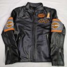 Harley Davidson Screaming Eagle Biker Motorbike Real Cowhide Leather Jacket Men
