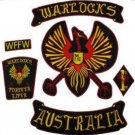 Warlocks Australia MC Jacket 35CM Iron ON Embroidered 06 PCS Set