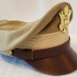 WW2 US Army Aircorps Military Airforce Officers Khaki Crusher Visor Hat Cap Repr