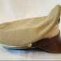 WW2 US Army Aircorps Military Airforce Officers Khaki Crusher Visor Hat Cap Repr