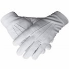 Masonic Regalia 100% Cotton White Gloves Plain Set of 5 Pairs