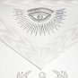 Hand Embroidered Masonic Master Mason Apron White Silver Bullion Wire Made