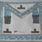 Masonic Worshipful Master/Past Master Apron Silver Trim Sky blue
