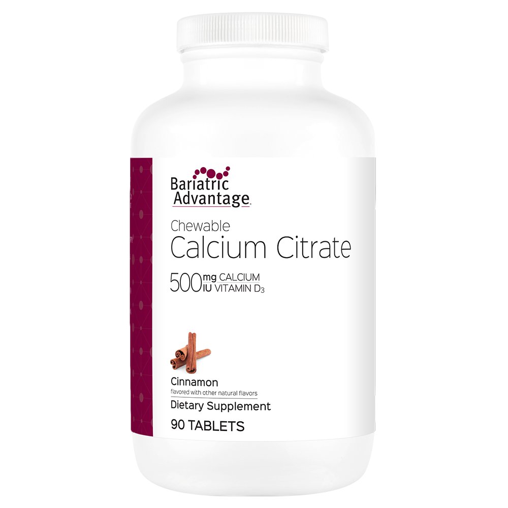 Bariatric Advantage Chewable Calcium Citrate Cinnamon 90 Tablets 14 B Day Ship
