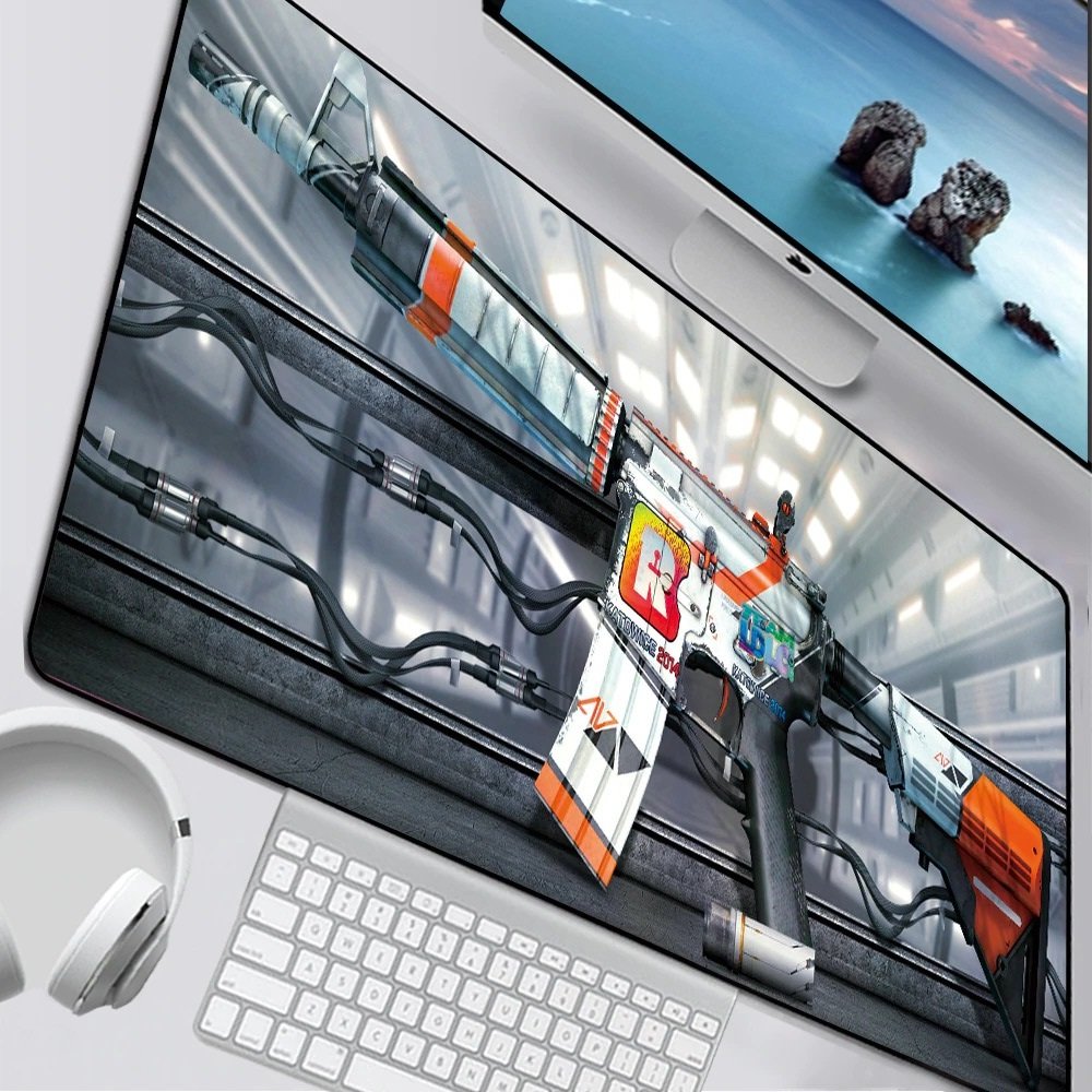 CSGO M4A4 Asiimov Skin Mouse Pad 900x400mm Size Computer Desk Mat XL Gaming Mousepad