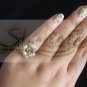 R015ring with cherry blossom flower
