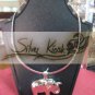 N021 Plain silver with elephant pendant