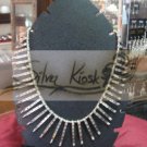 N025 necklace with long silver bead