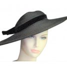Spectacular 20's Pancake Black Straw Hat