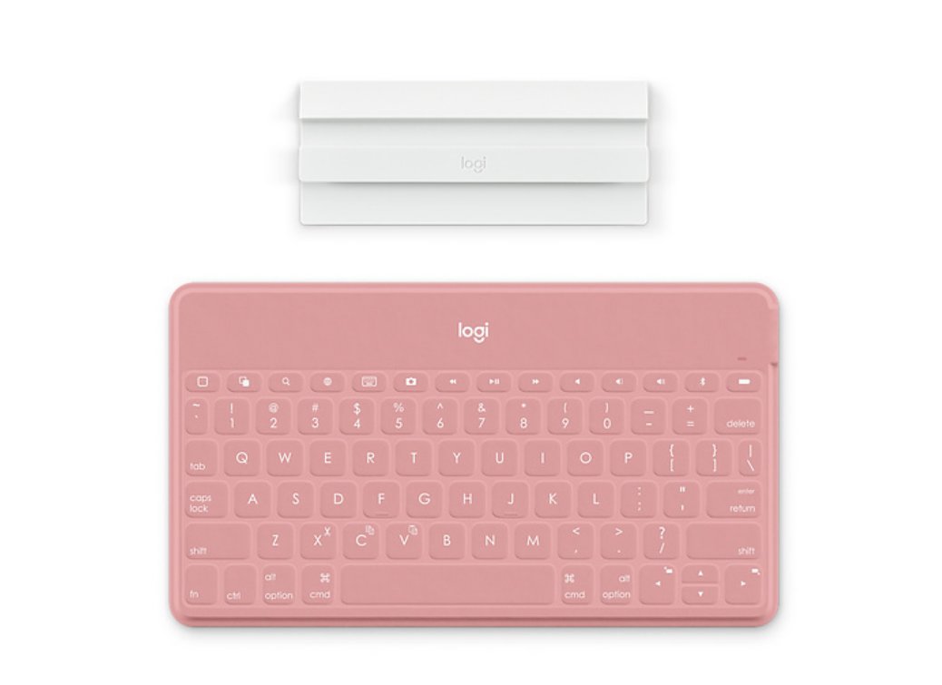 Logitech Keys-To-Go Wireless Bluetooth Scissor-Switch Keyboard - Blush