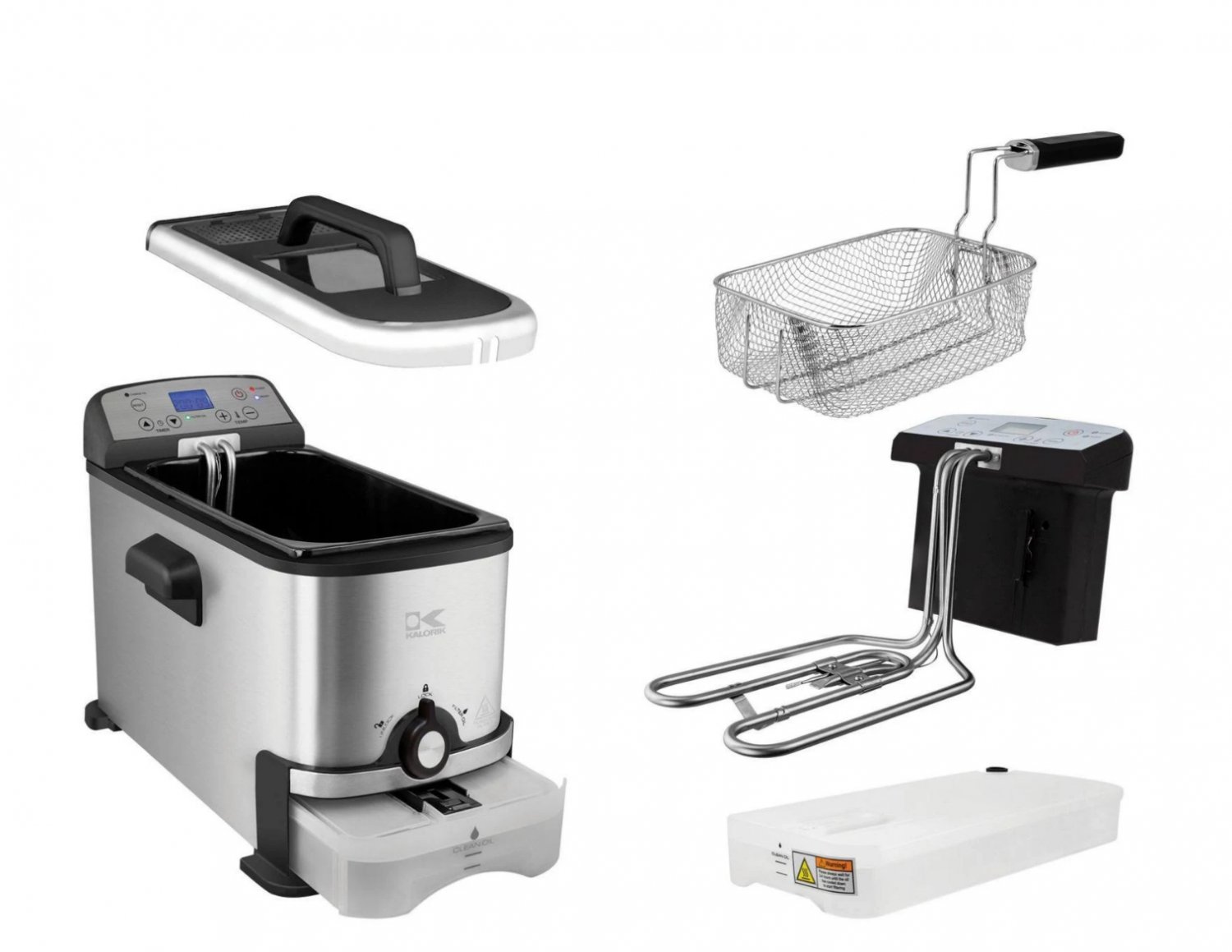 Kalorik Digital Deep Fryer with Oil Filtration