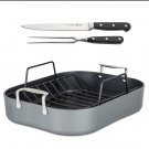 Viking Hard Anodized Nonstick Roaster with Rack & BONUS Carving Set