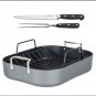 Viking Hard Anodized Nonstick Roaster with Rack & BONUS Carving Set