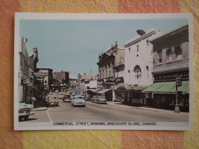 VINTAGE COMMERCIAL ST NANAIMO VANCOUVER ISLAND CANADA POSTCARD