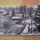 VINTAGE POSTCARD BRIDGE BATH HOUSES MONO HOT SPRINGS CA PARKER STUDIO #1831 RPPC