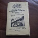 Vintage Bartholomew Western Europe Automobile Map 1:3,000,000 CLOTH