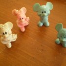 LOT 4 VINTAGE RUBBER DISNEYLAND FIGURE MICKEY & MINNIE MOUSE DISNEY