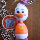 VINTAGE DISNEYLAND FEMALE DUCK NECKLACE WOOD DISNEY