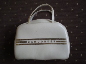 Barbie camcorder bag case off-white vinyl miniature vintage
