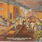 Unloading Bananas from ship side, New Orleans, LA postcard vintage
