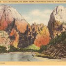 Cable Mountain Great Organ Throne Zion Utah postcard vintage
