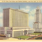 New Post Office Federal Building City Hall Los Angeles California postcard