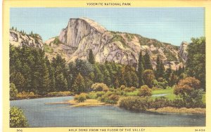 Yosemite National Park Half Dome California vintage postcard