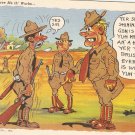 Th Sarg Gave Me Th Works Army Comics WW2 vintage postcard