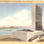 United Nations Headquarters UN HQ New York City vintage postcard