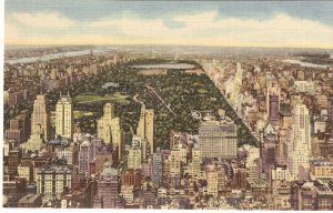 Rockefeller Center RCA Building NYC Central Park vintage postcard
