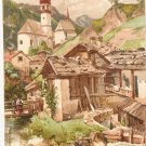 Gossensass Brennerbahn vintage postcard