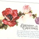 Birthday Greetings vintage postcard