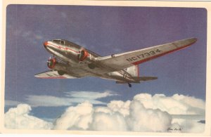 American Airlines AA NC17334 Route Flagships vintage postcard