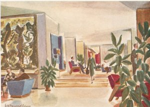 Hotel du Rhone Geneva Switzerland postcard Bournoud-Schorp