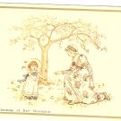 Girl and Mother under Tree Kate Greenaway Merrimack Publishing 1798S postcard