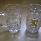 Lot 2 Lowenbrau Munchen Beer Stein 0.25L Glass Germany mug cup